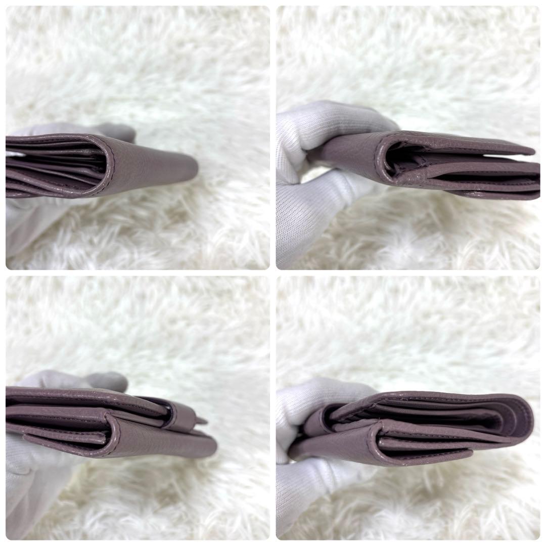 美品✨現行人気カラー　HIROFU センプレ　折財布　モーブ　ソフトバケッタ