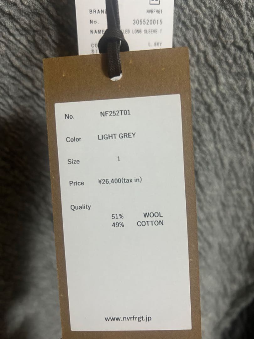 トップス NVRFRGT PANELED LONG SLEEVE T SHIRT