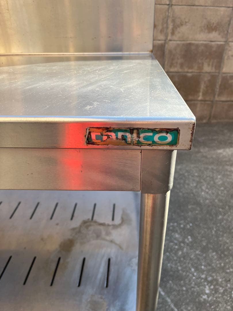 【送料込み】【⚠️注意点有り】ステンレス製コンロ台 作業台 調理台 背面パネル付き