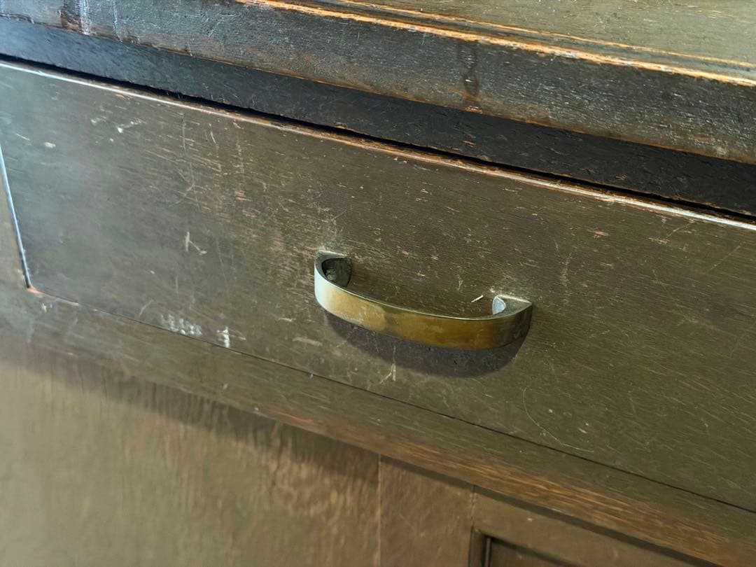 古家具 ガラス引戸 水屋箪笥