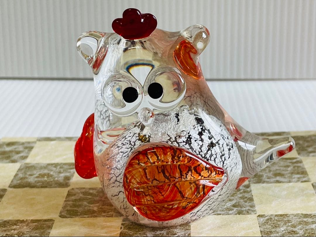 博多びーどろ粋工房　ガラスふくろうお雛様