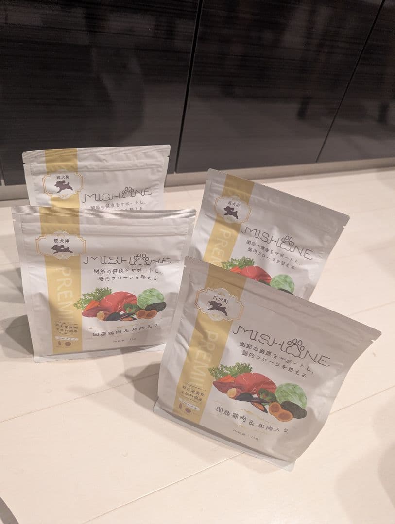 MISHONE ドライフード 1kg(×4) 国産鶏肉＆馬肉入り