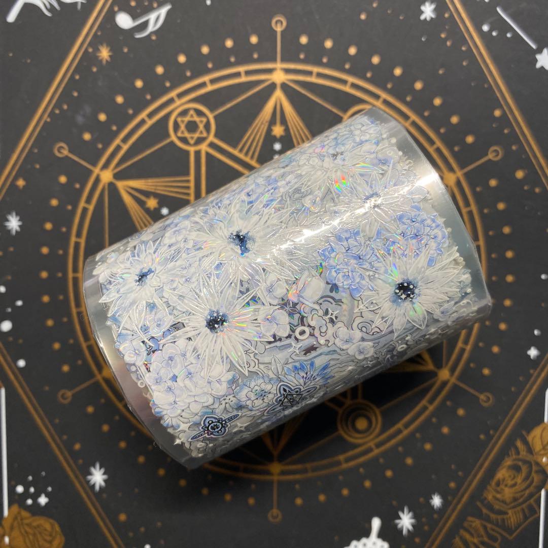 【B】海外　10m巻　貝殻光マスキングテープ　お花系　装飾系