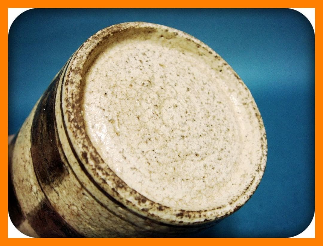 791『黒織部 市松紋 蕎麦猪口』　/骨董品 古美術 アンティーク 古玩