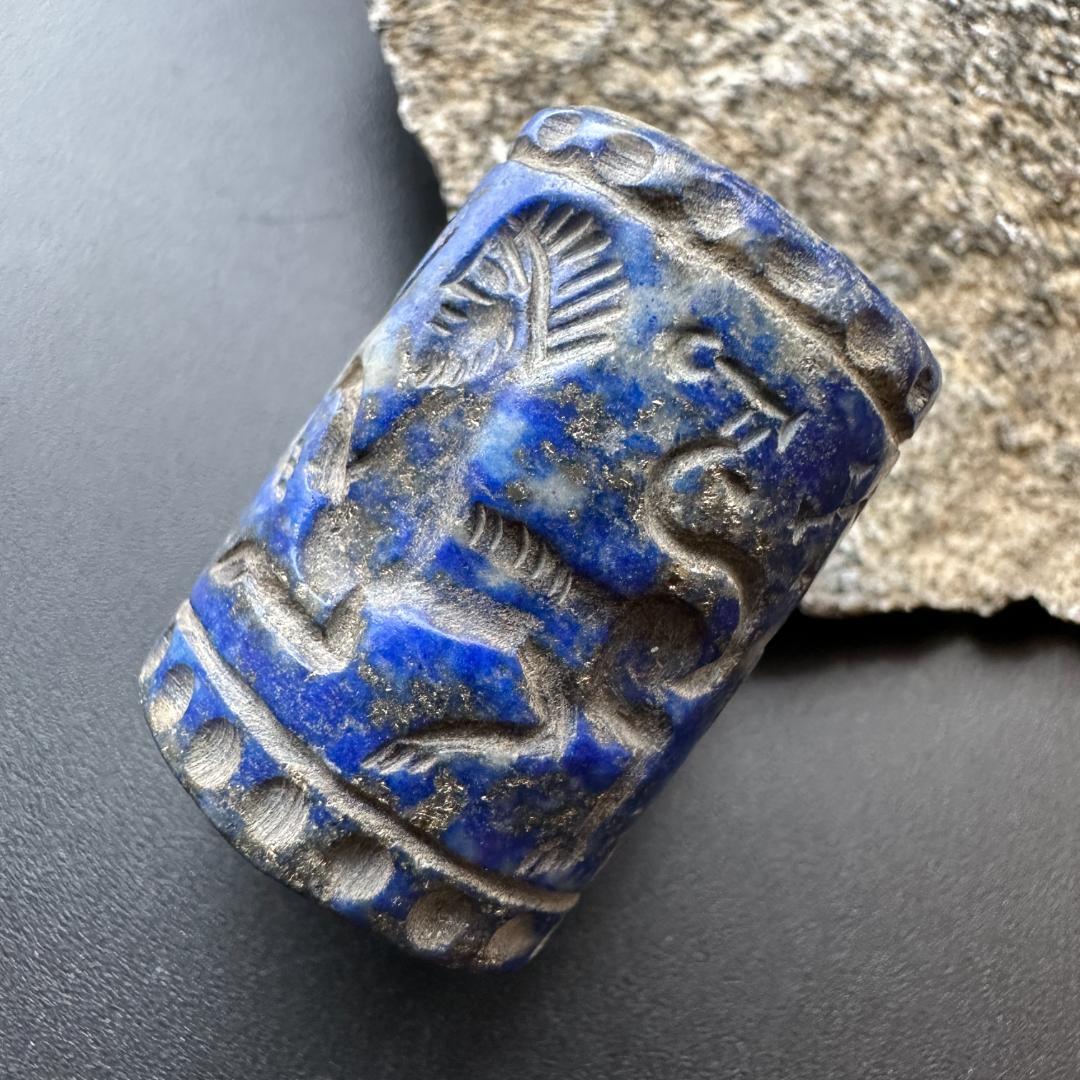 円筒印章 古代メソポタミア文明 ラピスラズリ スタンプ パワーストーン 1495
