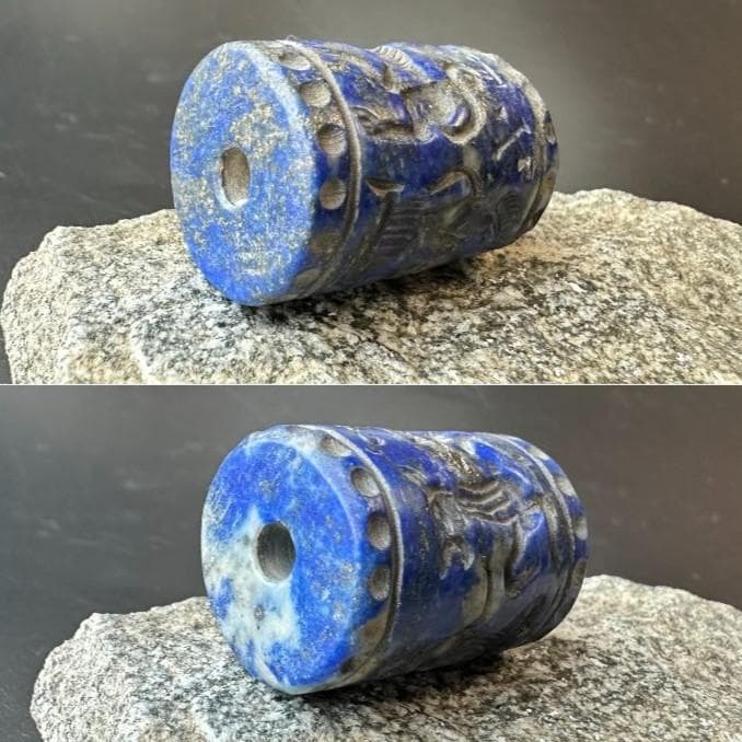 円筒印章 古代メソポタミア文明 ラピスラズリ スタンプ パワーストーン 1495