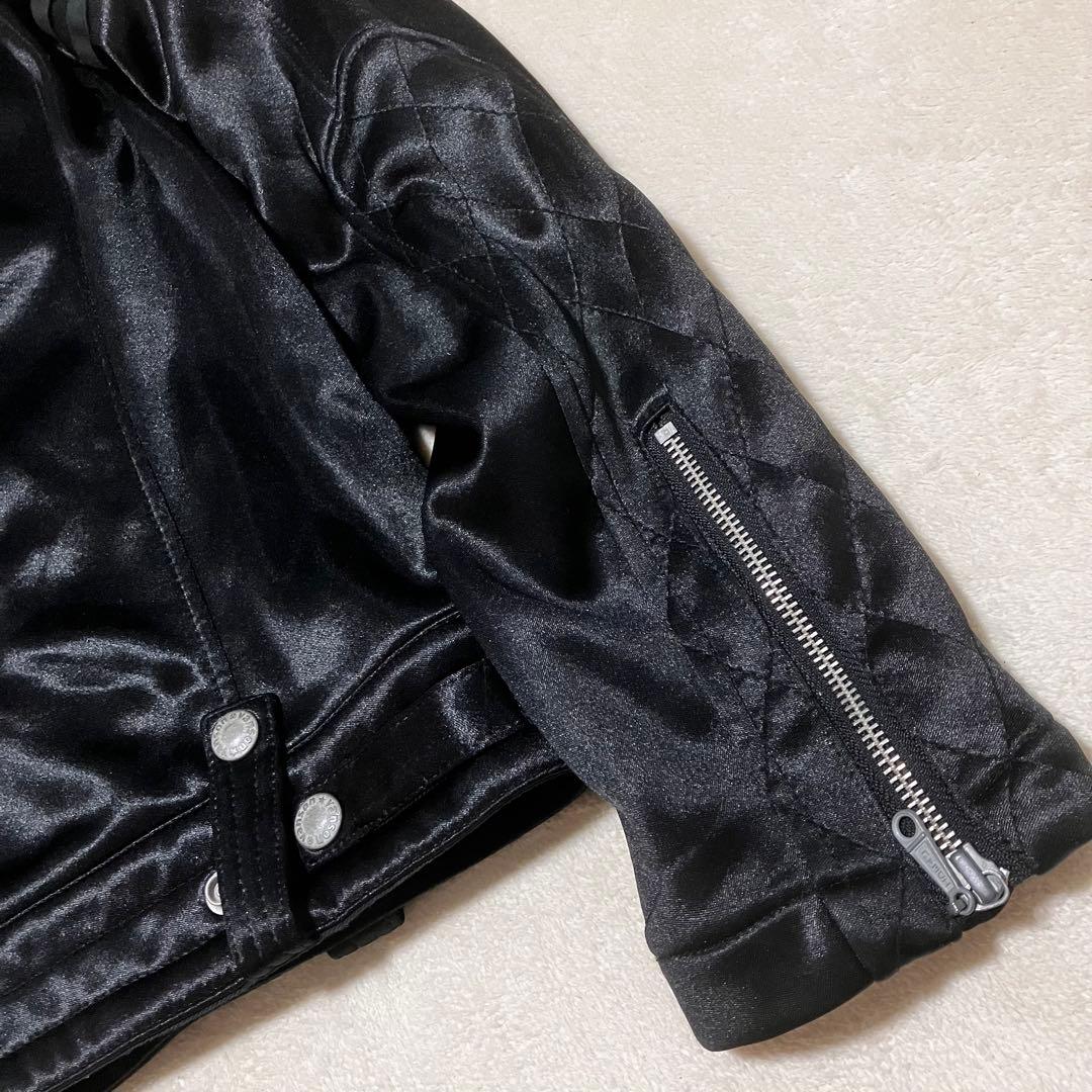 バンソン VANSON スカル刺繍 ボンディング ライダースジャケット XXL