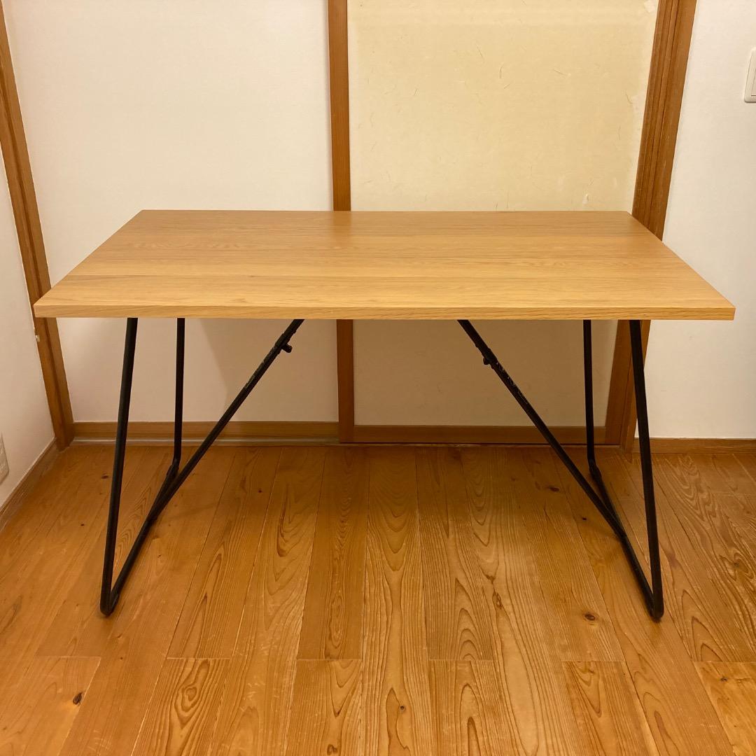【無印良品】木製折りたたみテーブル　オーク材突板　幅120cm
