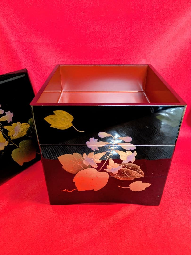 重箱/福島県 伝統工芸品 会津塗三段重/天然木 三段 重箱