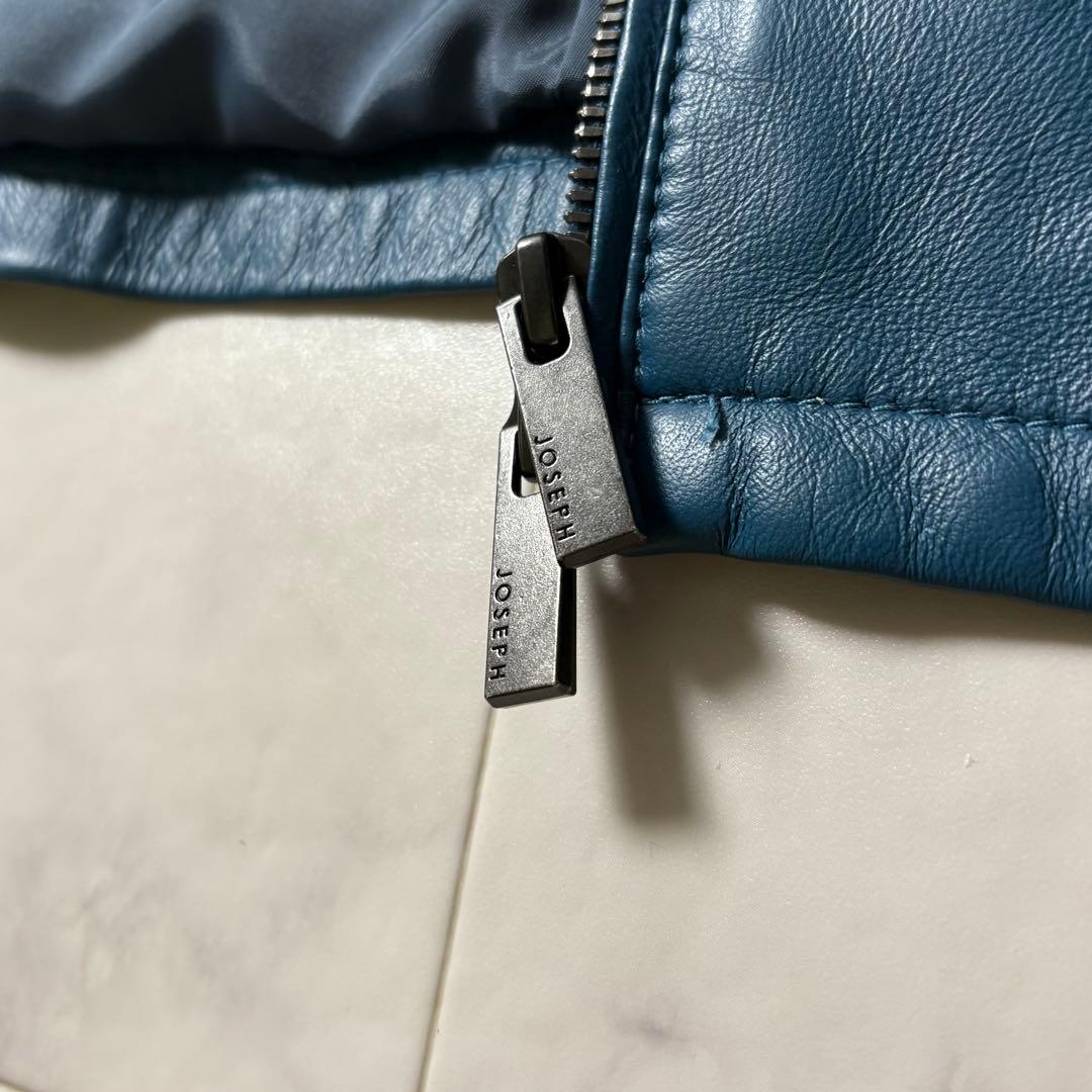 【未使用タグ付き】JOSEPH ラムレザー ライダースジャケット 46/M