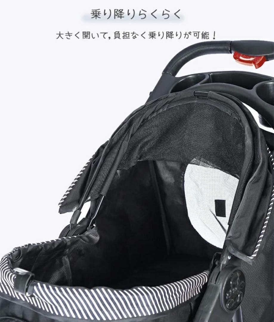 大中型犬 多頭飼い バギー ペットカート ペットキャリー 耐荷重25kg