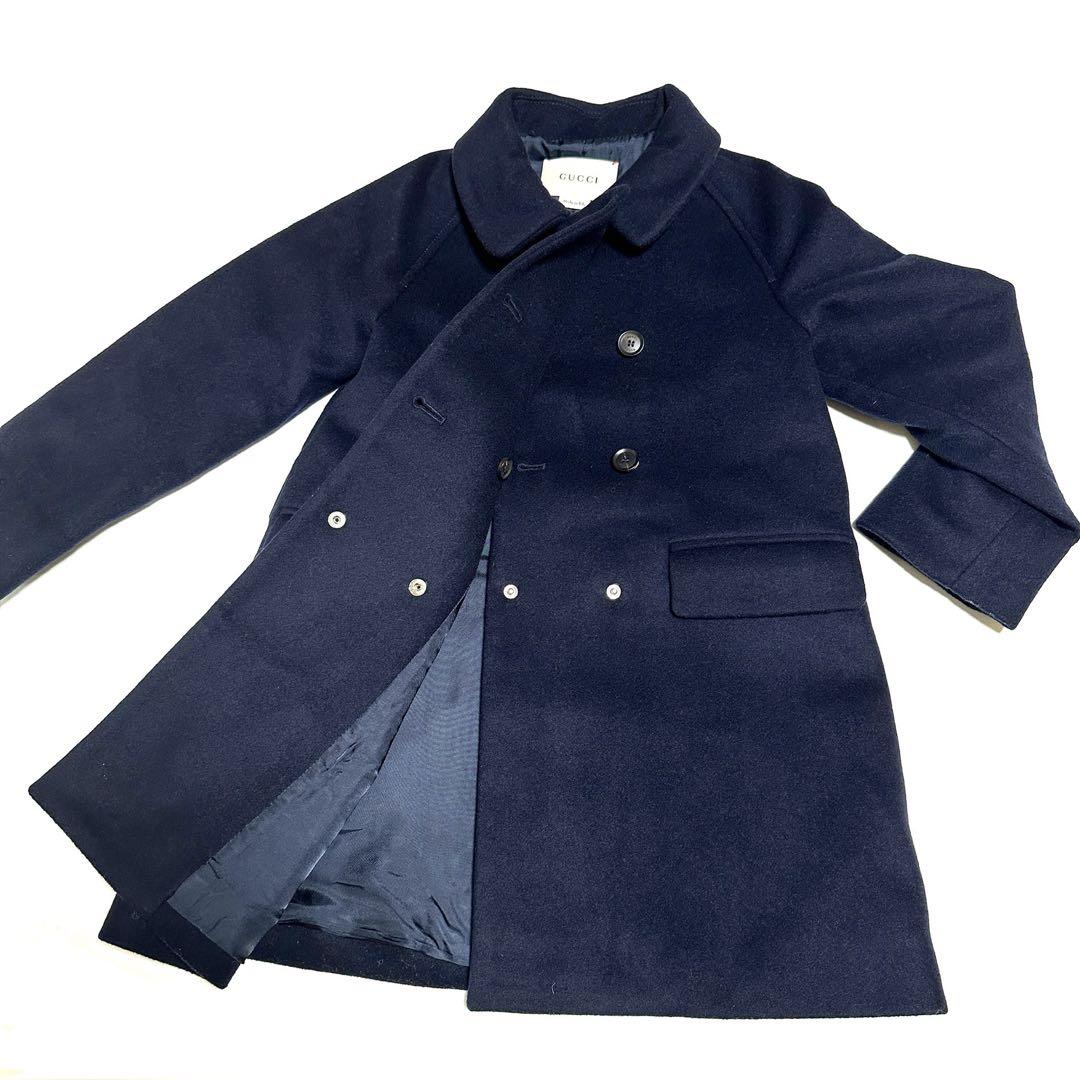 GUCCI チルドレンズ size5 紺 ステンカラーコート キッズ 女の子用