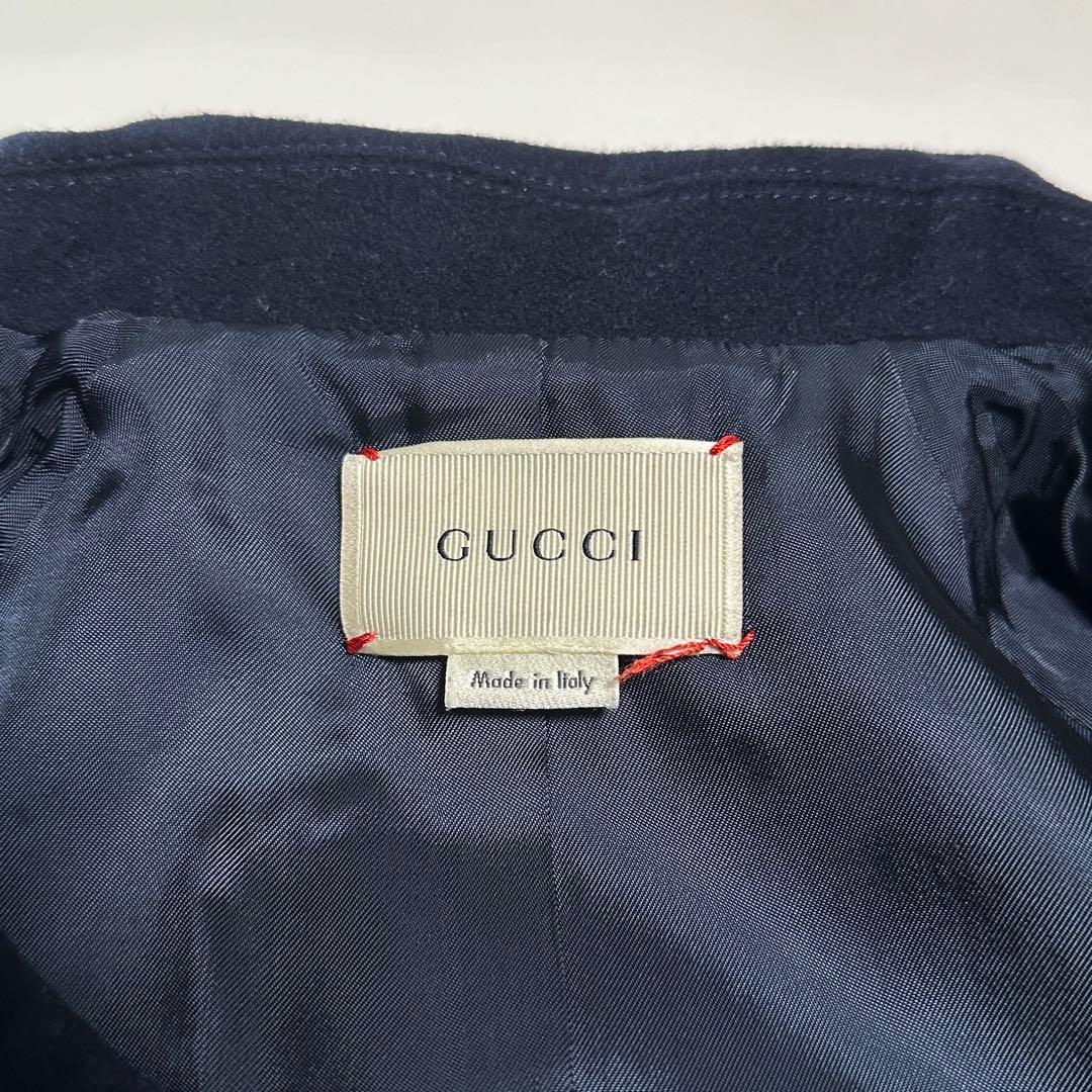 GUCCI チルドレンズ size5 紺 ステンカラーコート キッズ 女の子用