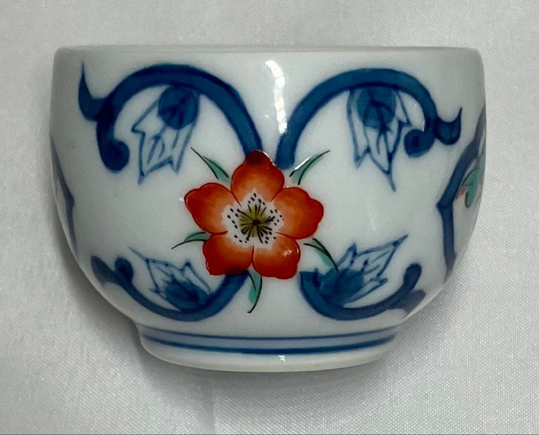 伊万里焼 陶器酒器セット（徳利2本、猪口5個）