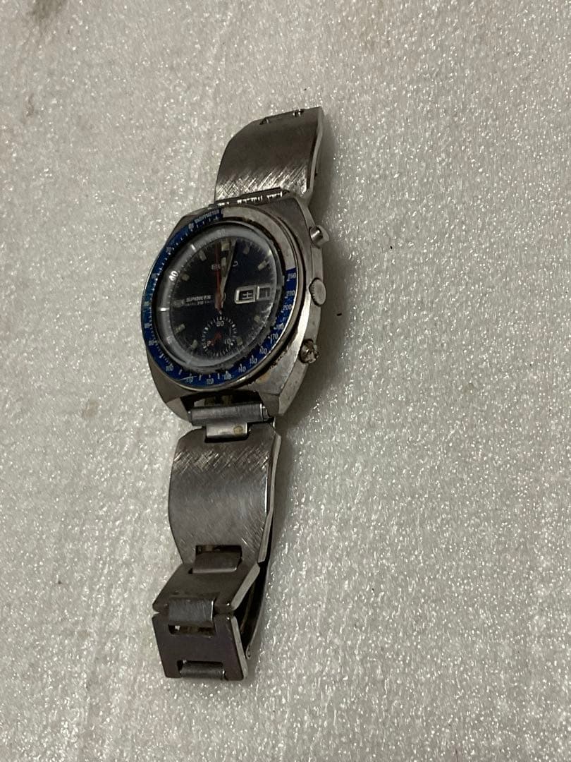 SEIKO／SPORTS WARTH70【文字盤の剥がれあり　不動品】。