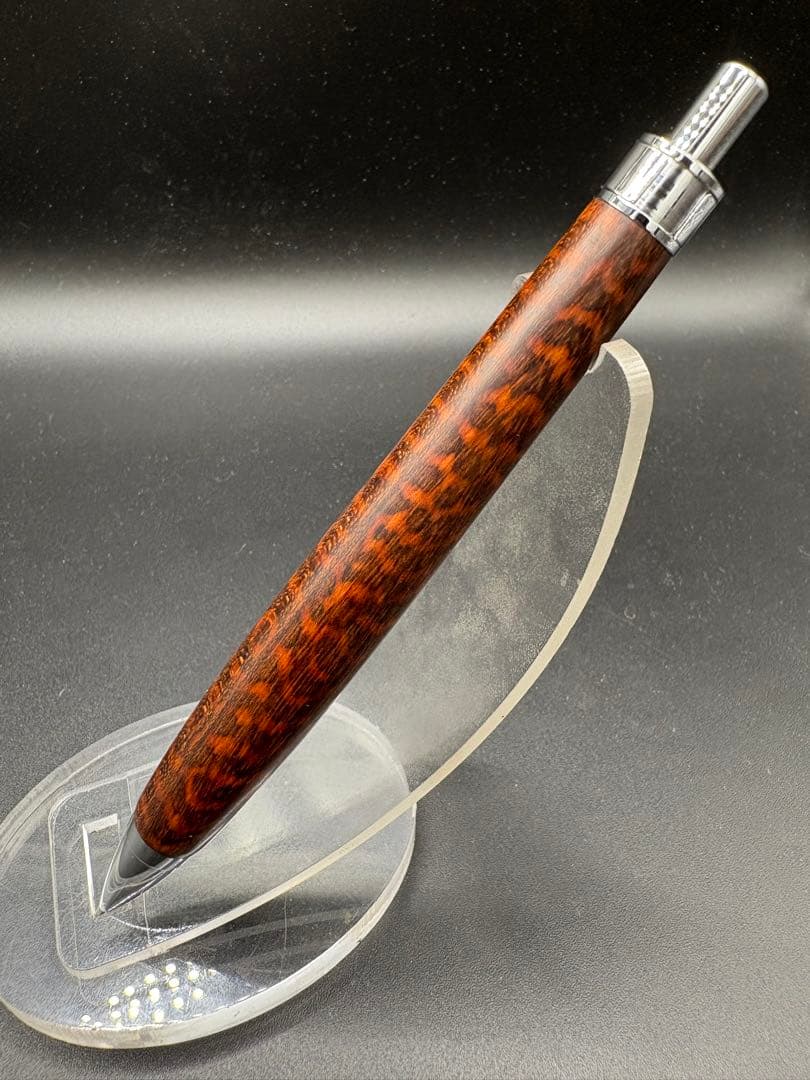 504極上　スネークウッド　木軸シャーペン　ボールペン