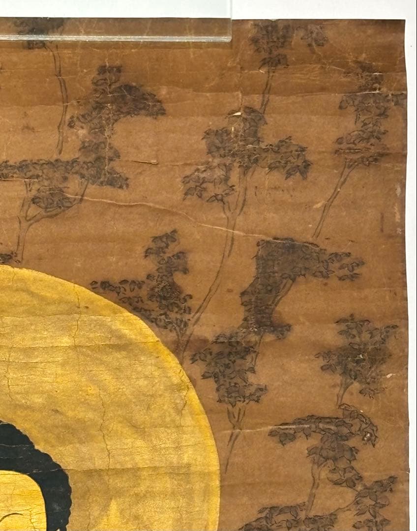 「阿弥陀如来像」阿弥陀仏 彩色木版画 1枚|仏画 仏教美術 江戸時代 木版刷り
