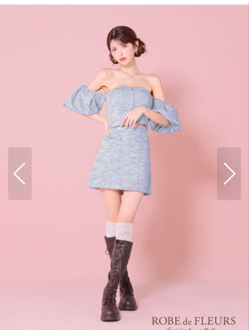 ROBE de FLEURS オフショルダー セットアップ XSサイズ