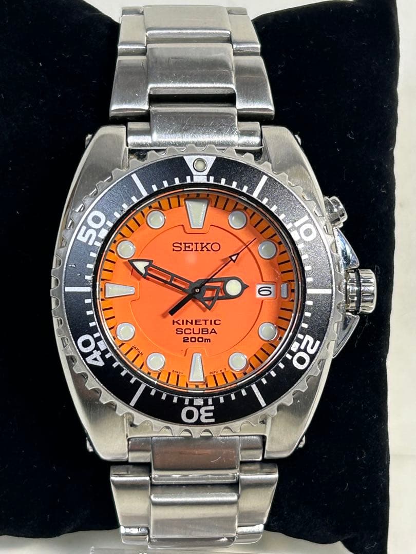 完動美品 「二次電池新品」 SEIKO オレンジSCUBA 5M62-0BL0