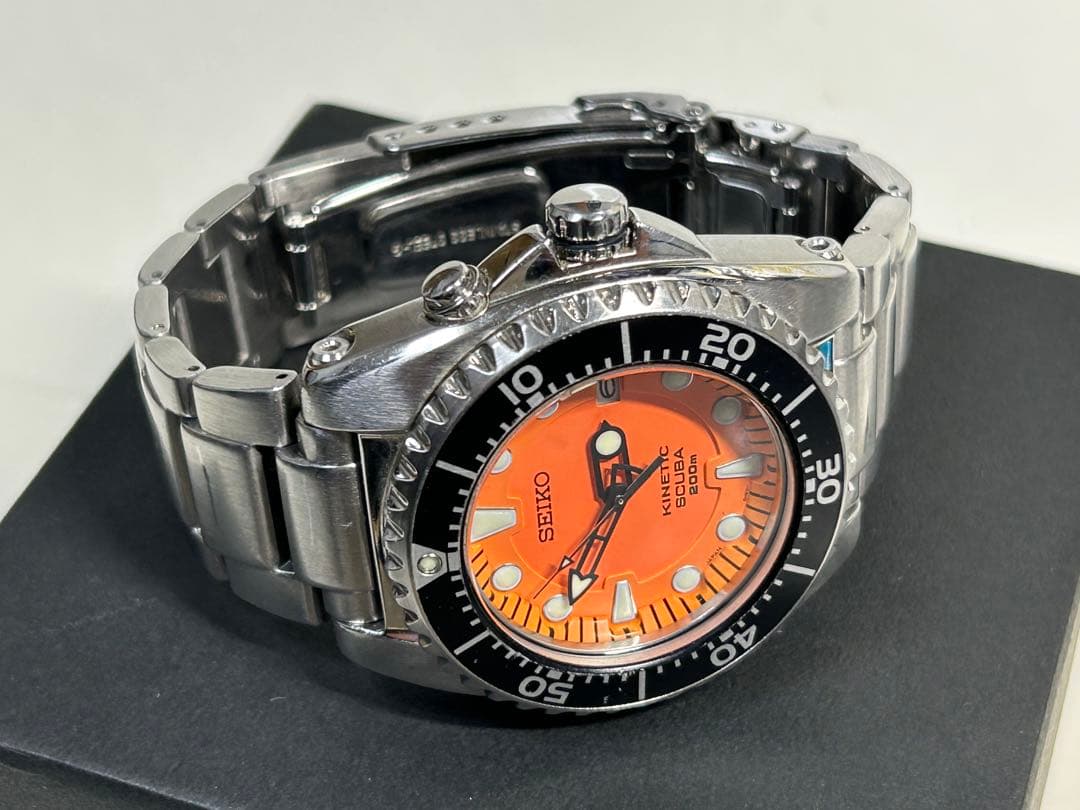 完動美品 「二次電池新品」 SEIKO オレンジSCUBA 5M62-0BL0