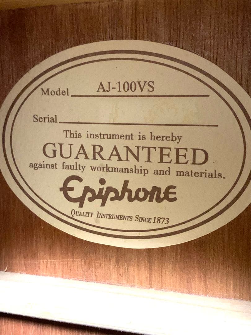 【極美品】Epiphone AJ-100VS 新品弦交換済 アコギ