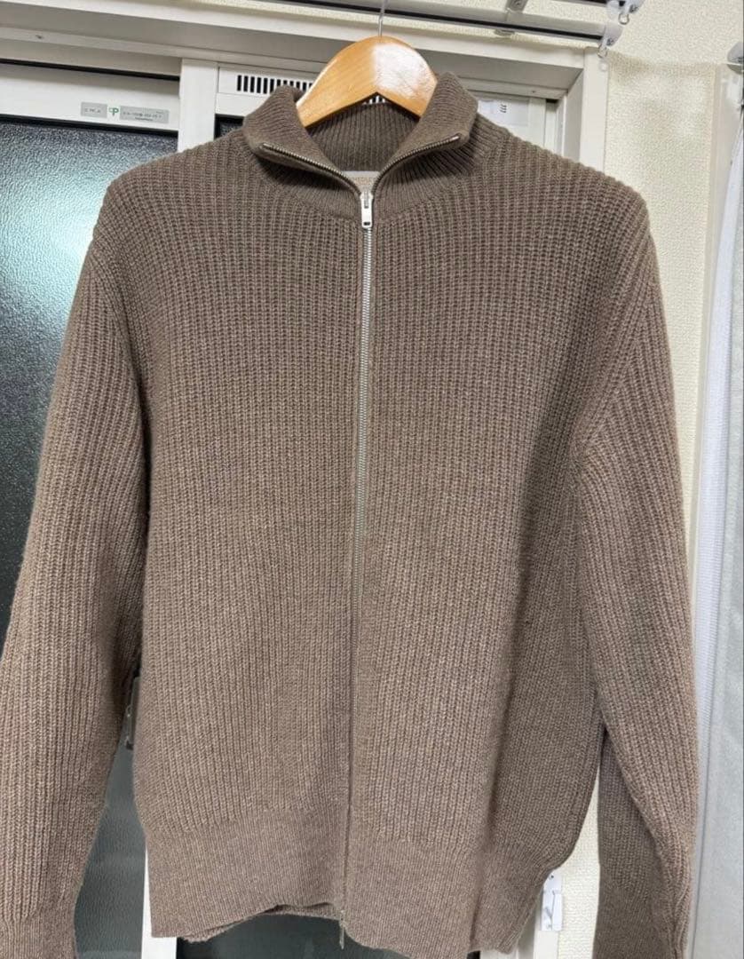 ジョンスメドレー　フルジップスタンドネック長袖ドライバーズニットジャケット