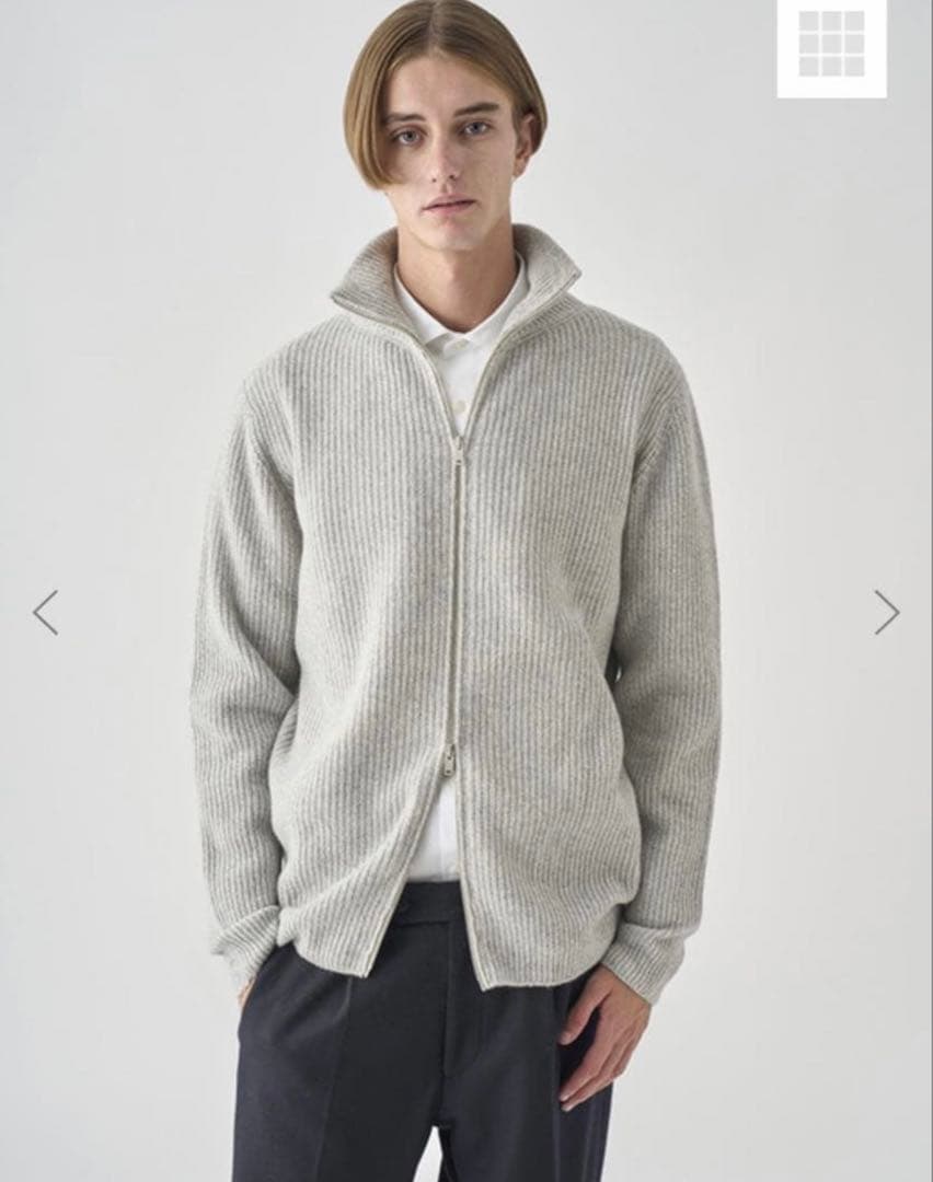 ジョンスメドレー　フルジップスタンドネック長袖ドライバーズニットジャケット