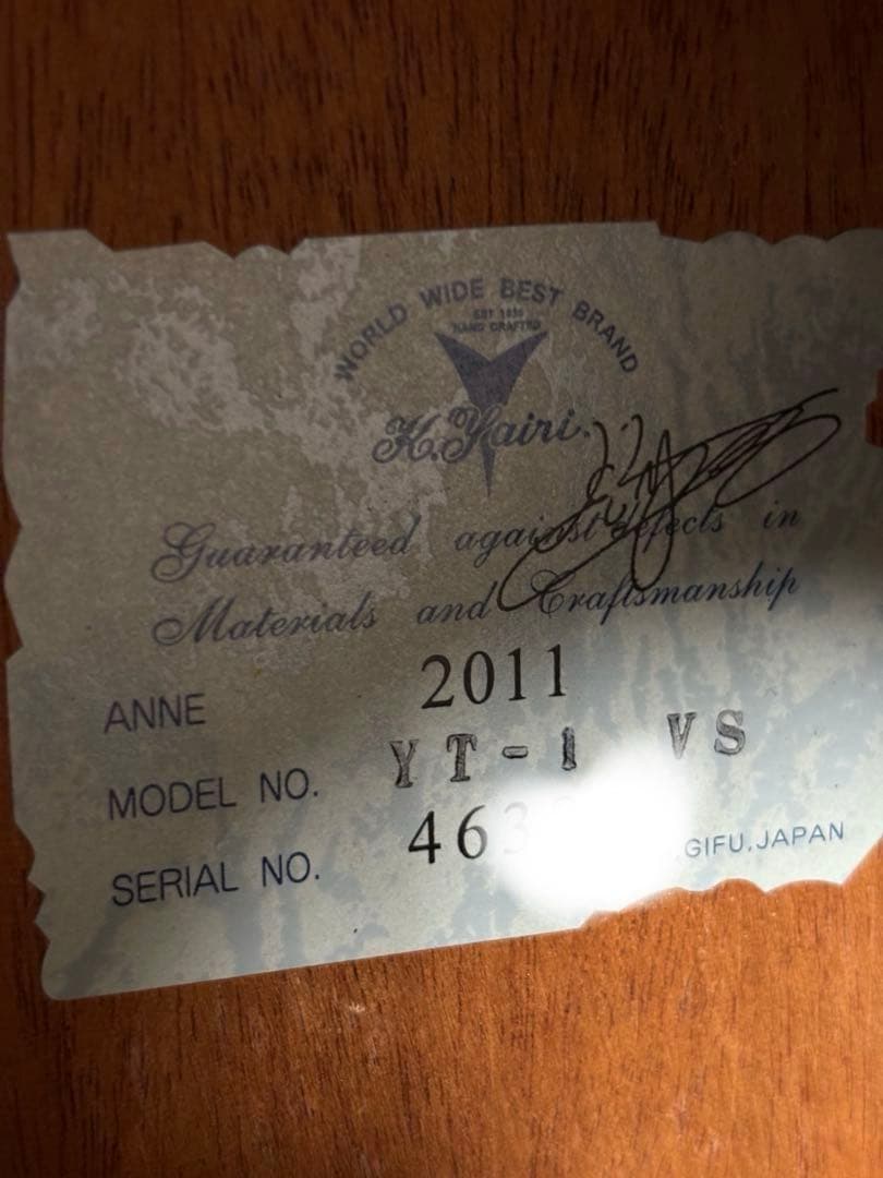 訳あり特価❗️K.yairi kヤイリ YT-1 VSアコギ 調整済‼️