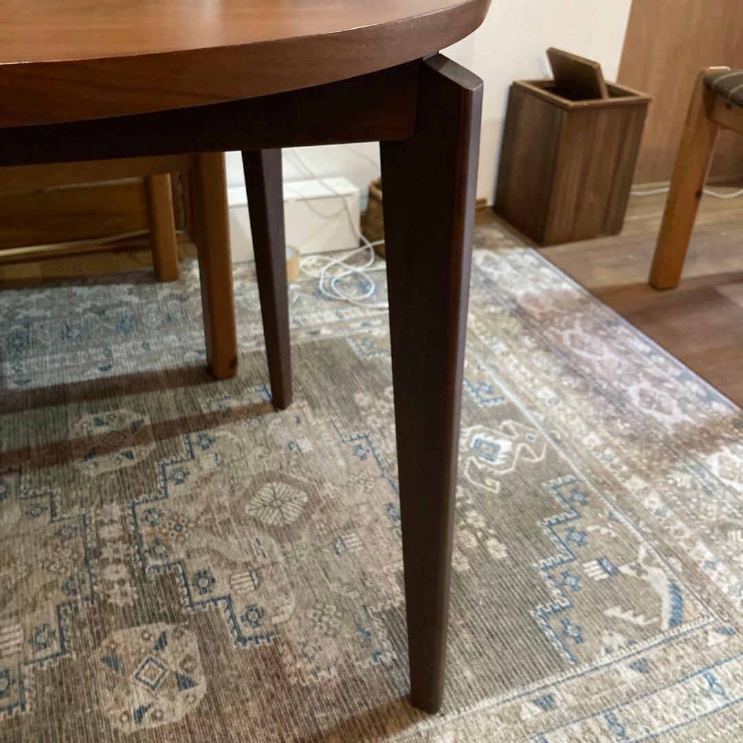 ミッドセンチュリー　エクステンションテーブル　楕円ラウンド90cm/ 120cm