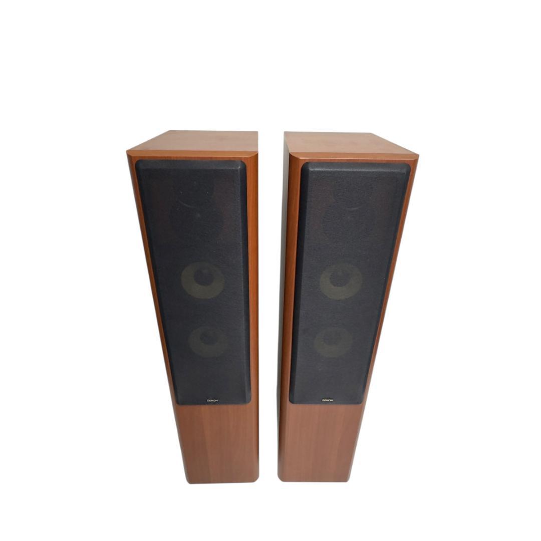①　美品　DENON トールボーイスピーカー システム SC-T555SA