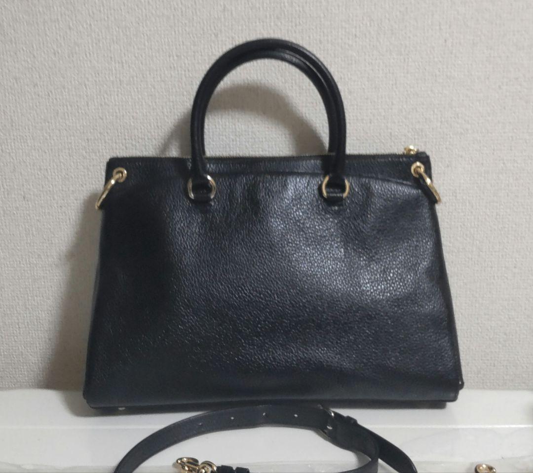 COACH ブラックレザー ショルダーバッグ　新品同様　超美品