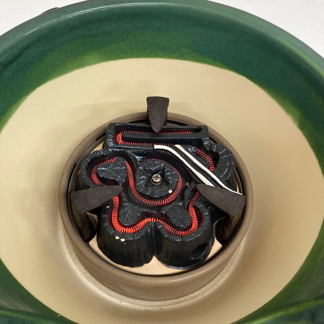A868-21 茶道具 織部 野々田　風炉型 電熱器