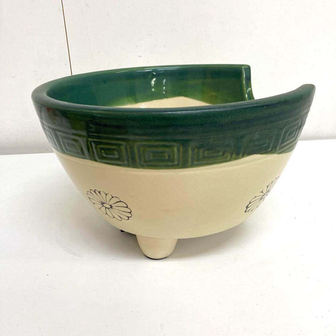 A868-21 茶道具 織部 野々田　風炉型 電熱器