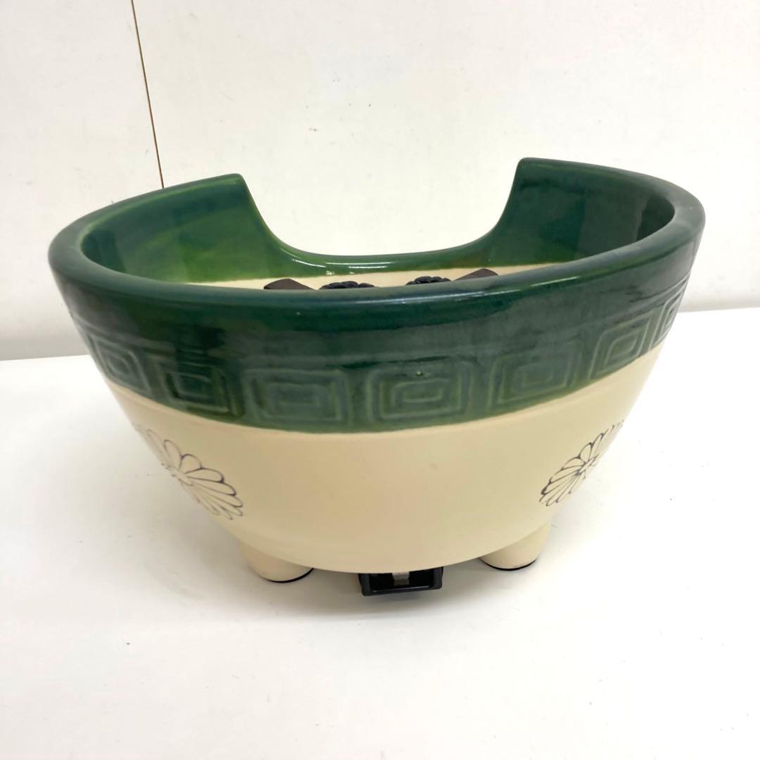 A868-21 茶道具 織部 野々田　風炉型 電熱器