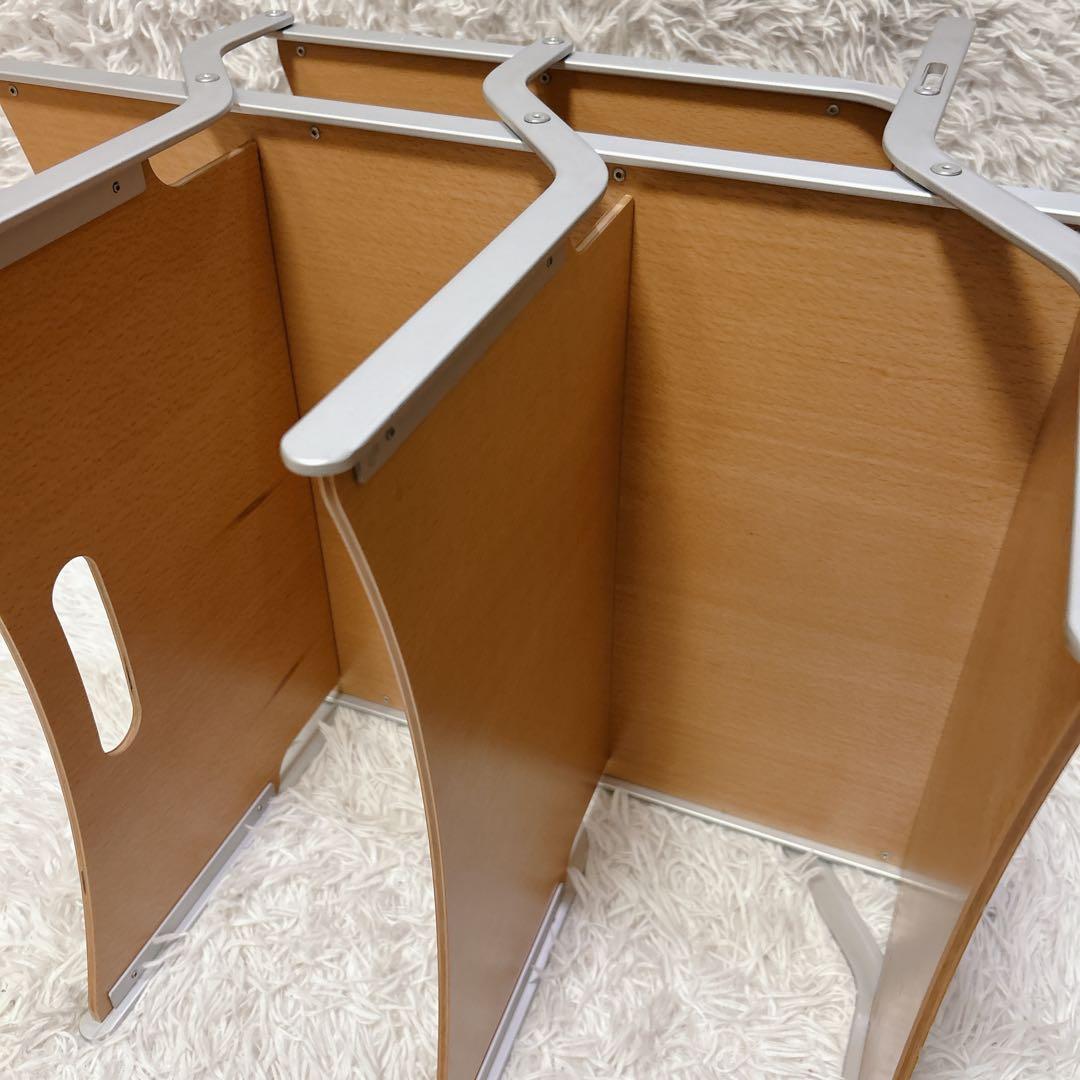 YCAMI イカミ 折りたたみ式 マガジンラック アルミ+ウッド