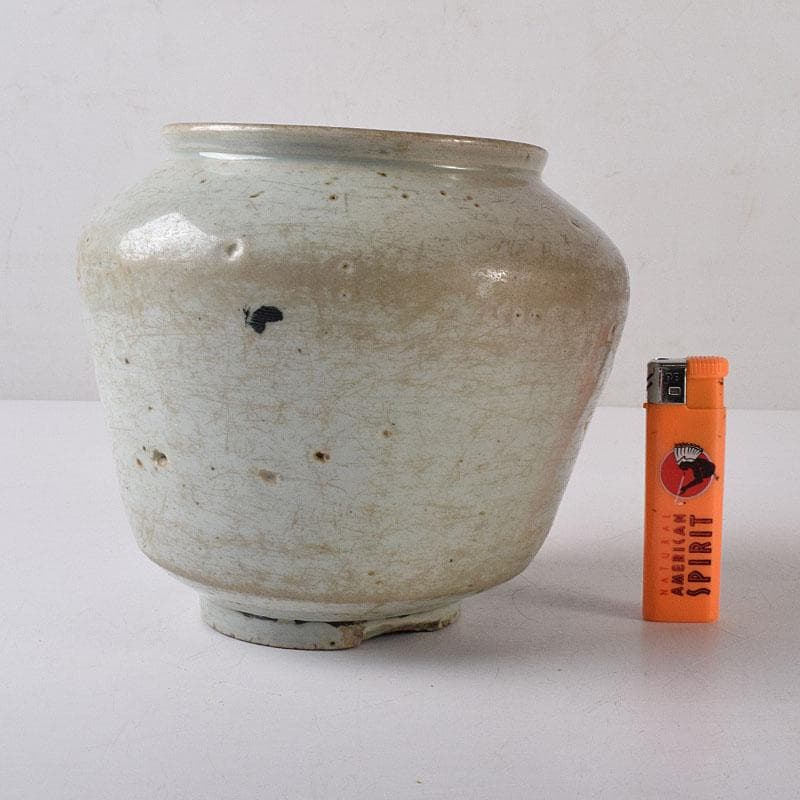 朝鮮美術　李朝　高麗白磁　壷　C　R8595