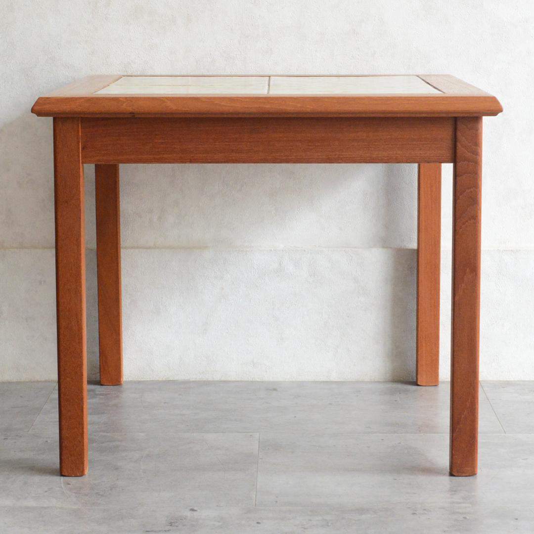 Ran　デンマーク タイルトップ チーク サイドテーブル 北欧家具