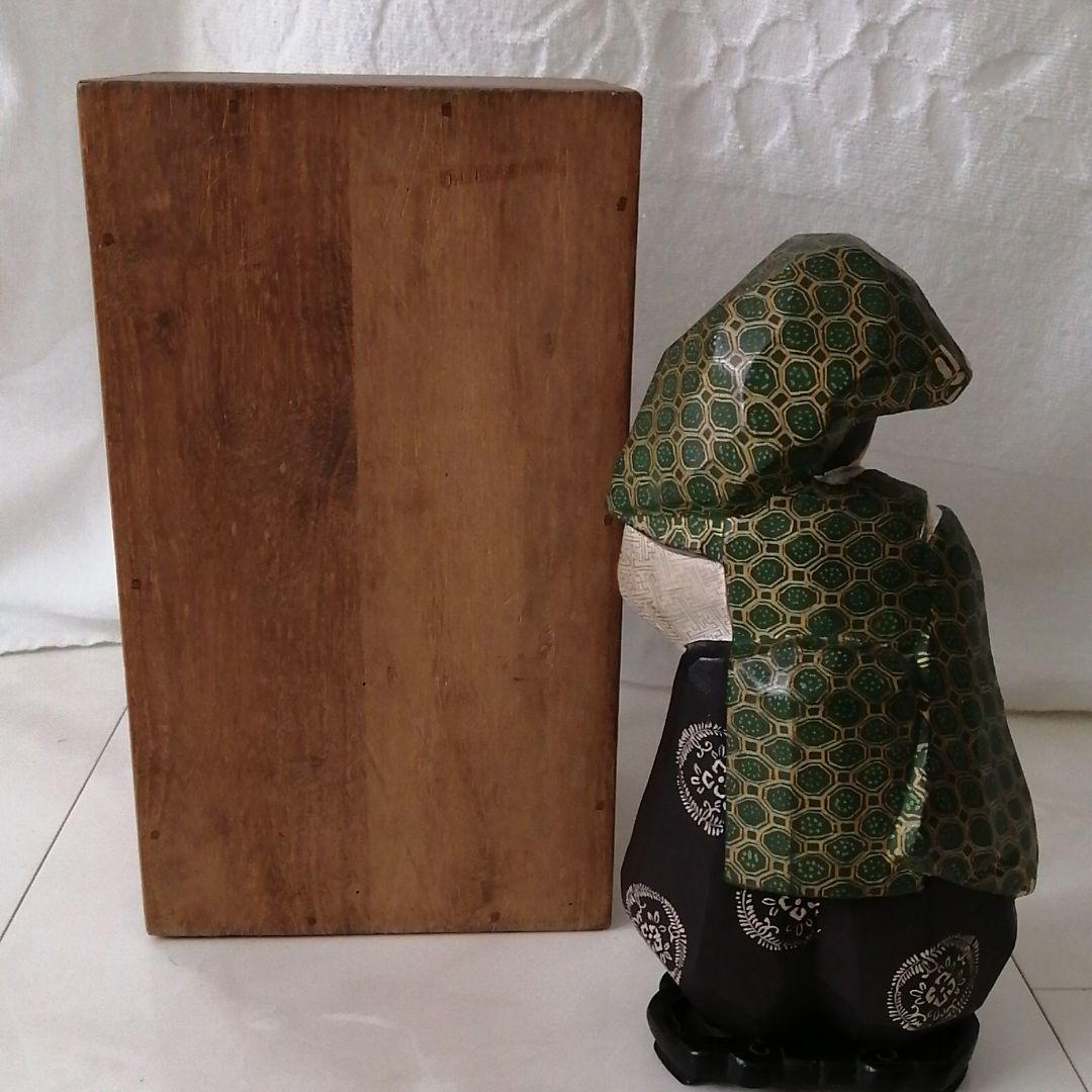 翁　置物　木箱入　骨董品