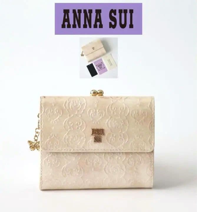 新品タグ付き【ANNA SUI アナスイ】ローズハート 口金 がま口二つ折り財布