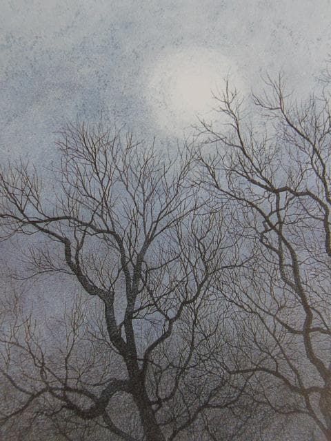 杉松儀一、【北故邃】、希少な額装用画集より、新品額装付、状態良好