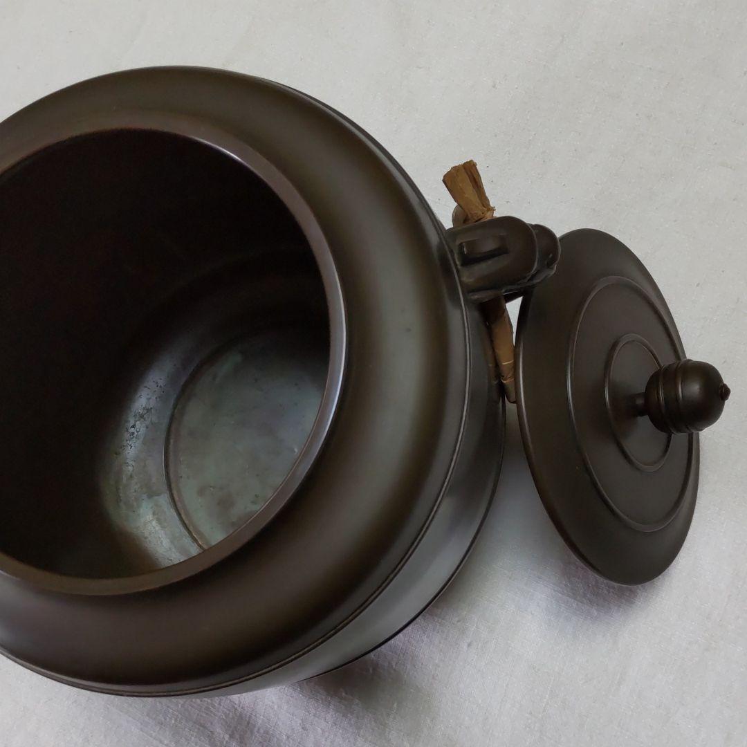 唐銅水差し/竹製柄杓-未使用