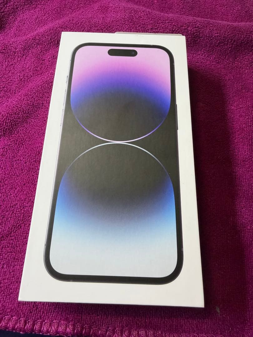 iPhone14pro 256GB パープル　背面割れ有 不具合無し修復歴無し