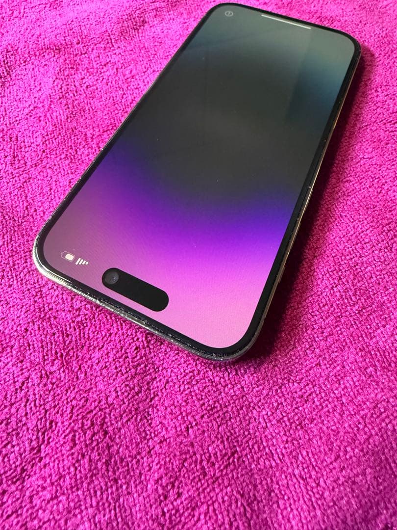 iPhone14pro 256GB パープル　背面割れ有 不具合無し修復歴無し