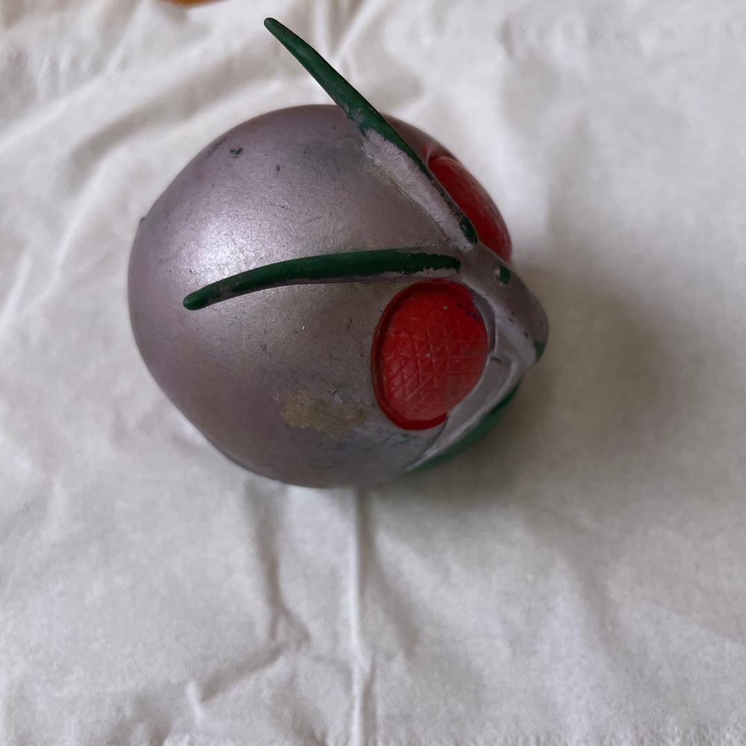 当時物　旧バンダイ　仮面ライダー　面　面取れ　ソフビ