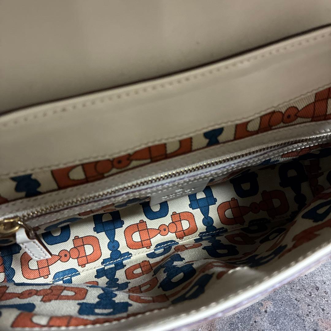 GUCCI シマ スエード レザー GG柄バッグ