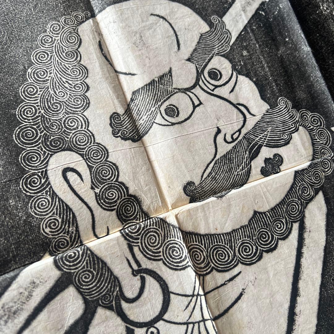 拓本 達磨東渡図 紙面110×53cm