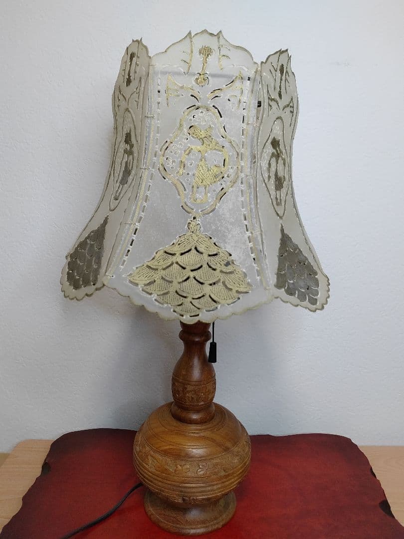 キャメルランプ 卓上ランプ テーブルランプ ラクダ皮 ヴィンテージ