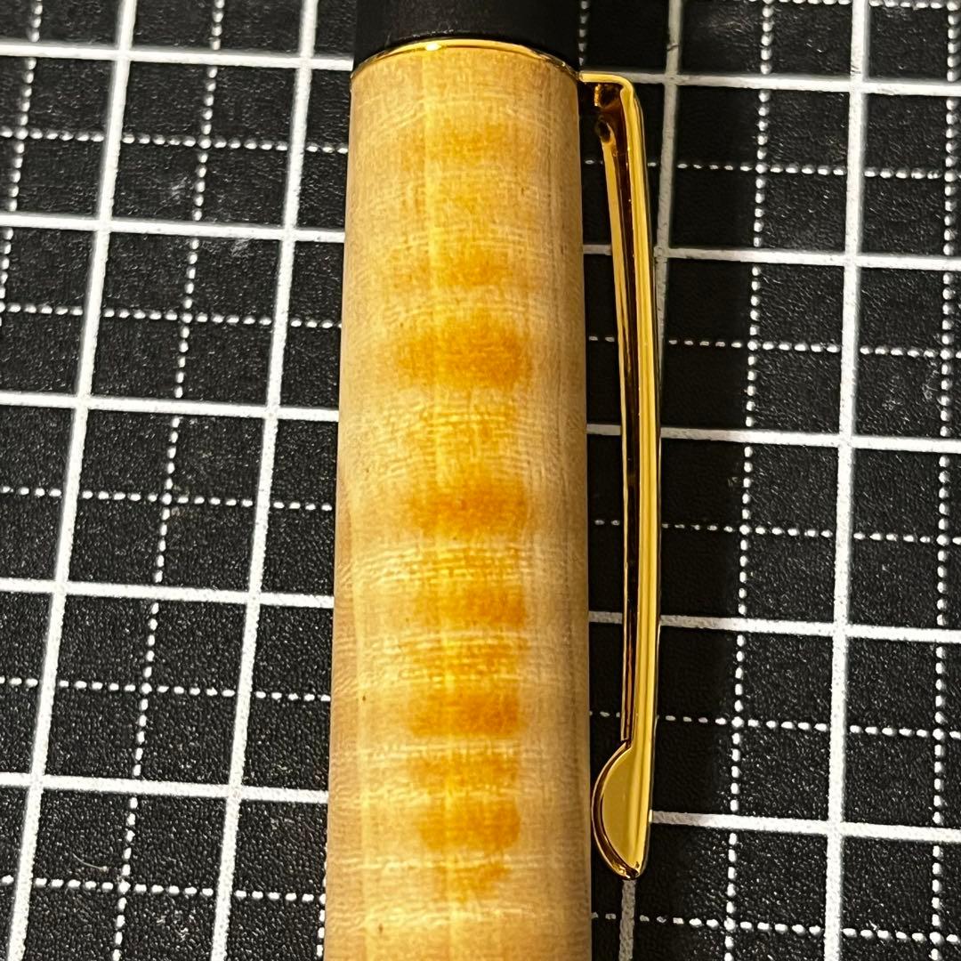 野原工芸 ボールペン ロータリー 栃縮杢