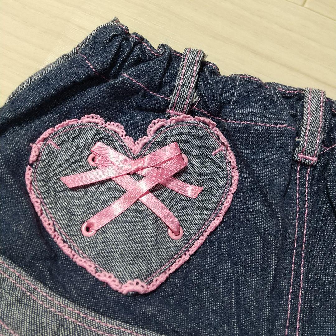 M*N様 レア　Mezzo Piano 　デニムプリーツスカート　装飾