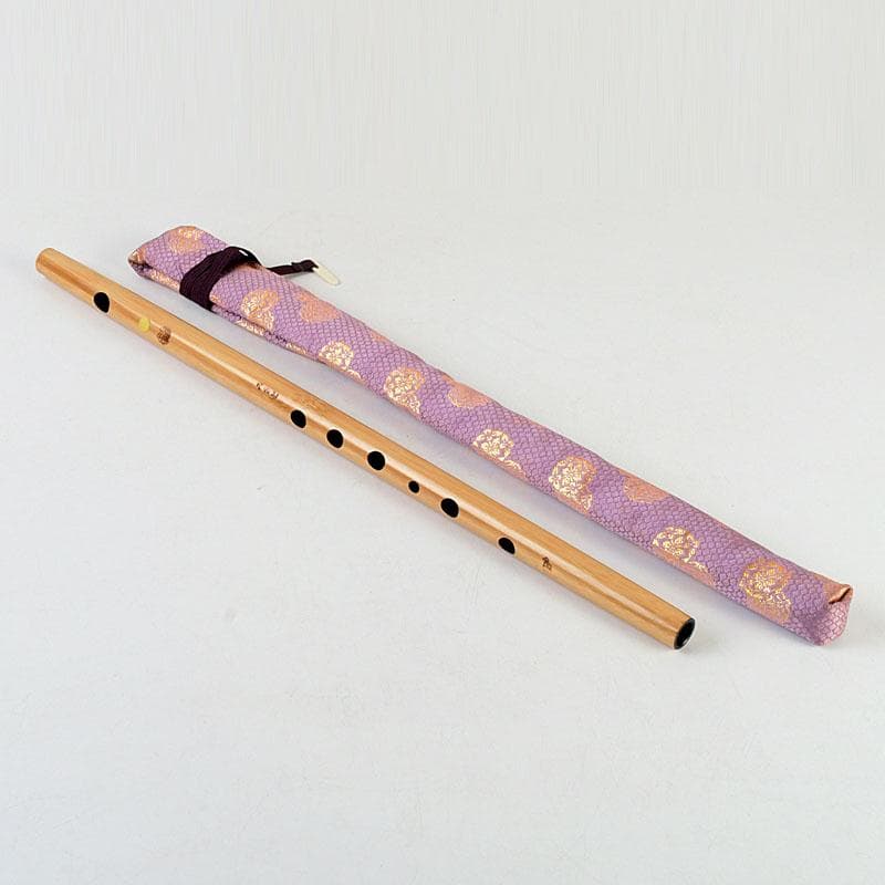 木管楽器　竹製　横笛　篠笛　みさと笛　胡蝶　袋付　V　9629